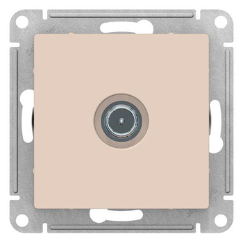 Розетка TV SE AtlasDesign оконечная 1DB, бежевая, механизм - Электрика, НВА - Выключатели и розетки - Розетки - . Магазин оборудования для автономного и резервного электропитания Ekosolar.ru в Новочеркасске