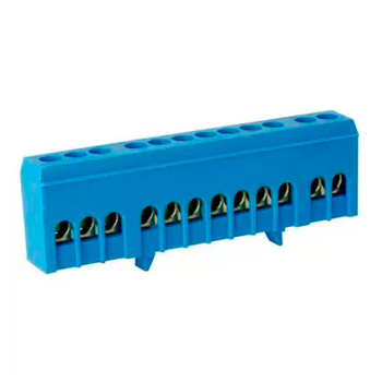 Шина TS-0609H 12 way в синем корпусе Энергия, 10 шт - Электрика, НВА - Щитки и аксессуары для монтажа - Шины нулевые - . Магазин оборудования для автономного и резервного электропитания Ekosolar.ru в Новочеркасске