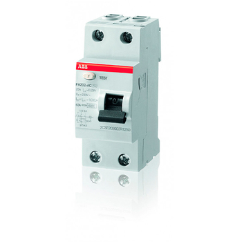 ABB FH202AC УЗО 2P 25A 30mA (AC) - Электрика, НВА - Модульное оборудование - Узо - . Магазин оборудования для автономного и резервного электропитания Ekosolar.ru в Новочеркасске