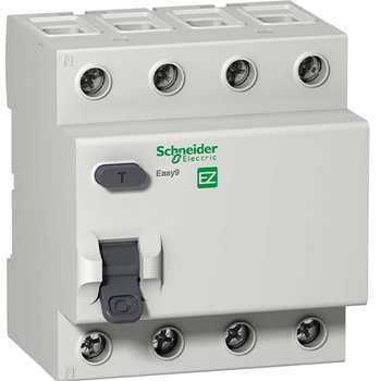 Дифференциальный выключатель Schneider Electric (УЗО) EASY 9 4P 40A 30мА АС 4,5 кА - Электрика, НВА - Модульное оборудование - Дифференциальные автоматы - . Магазин оборудования для автономного и резервного электропитания Ekosolar.ru в Новочеркасске
