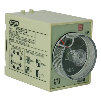 Реле времени 220V ST3PC-F (0.25-2m/20m/2h/12h) Энергия - Электрика, НВА - Реле, автоматизация и управление - Реле времени - . Магазин оборудования для автономного и резервного электропитания Ekosolar.ru в Новочеркасске